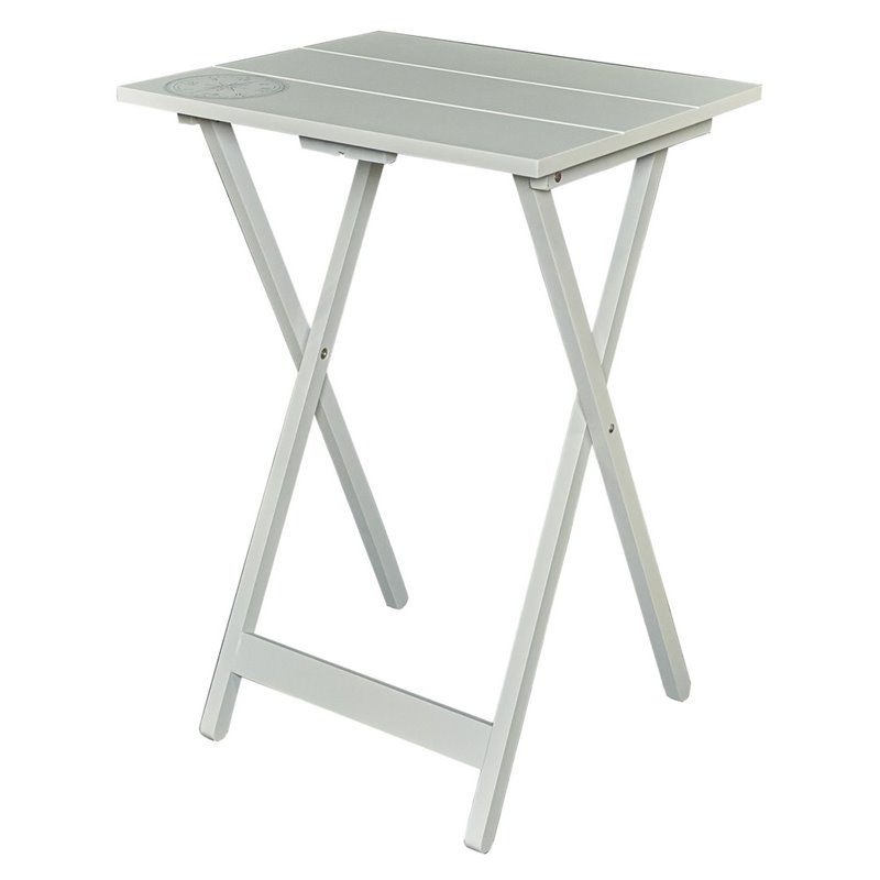 Riverbay Furniture Wood Gray Tray Table Set Rectangular 5 Piece