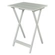 Riverbay Furniture Wood Gray Tray Table Set Rectangular 5 Piece