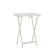 Riverbay Furniture Wood Gray Tray Table Set Rectangular 5 Piece