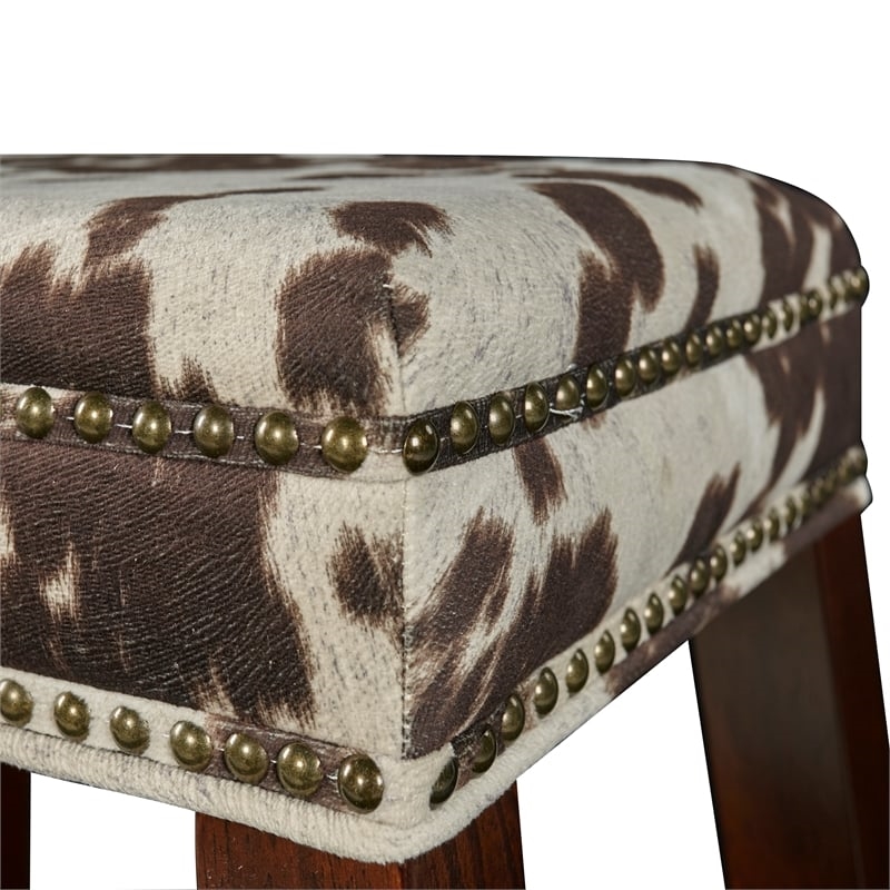 Riverbay Furniture Wood/Fabric Brown Bar Stool Backless 30