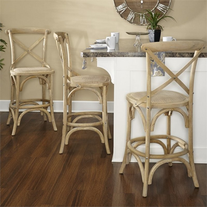 Riverbay Furniture Bar Stool in Gray Wash