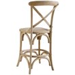 Riverbay Furniture Elm Wood Gray Brown Counter Stool Rectangular Counter Height 41.25