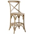 Riverbay Furniture Elm Wood Gray Brown Counter Stool Rectangular Counter Height 41.25