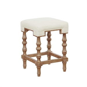 Riverbay Furniture Elm Wood Beige/Brown Counter Stool Backless 24&quot Assembled