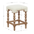 Riverbay Furniture Elm Wood Beige/Brown Counter Stool Backless 24