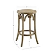 Riverbay Furniture Elm Wood Brown Counter Stool Round Backless 24
