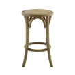 Riverbay Furniture Elm Wood Brown Counter Stool Round Backless 24