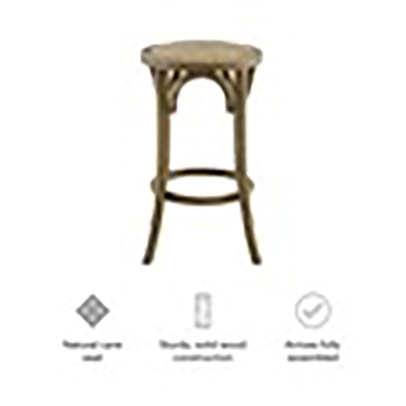 Riverbay Furniture Elm Wood Brown Counter Stool Round Backless 24