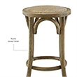 Riverbay Furniture Elm Wood Brown Counter Stool Round Backless 24