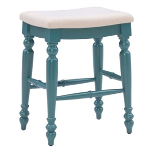 Riverbay Furniture 25&quot Transitional Wood Backless Counter Stool in Blue