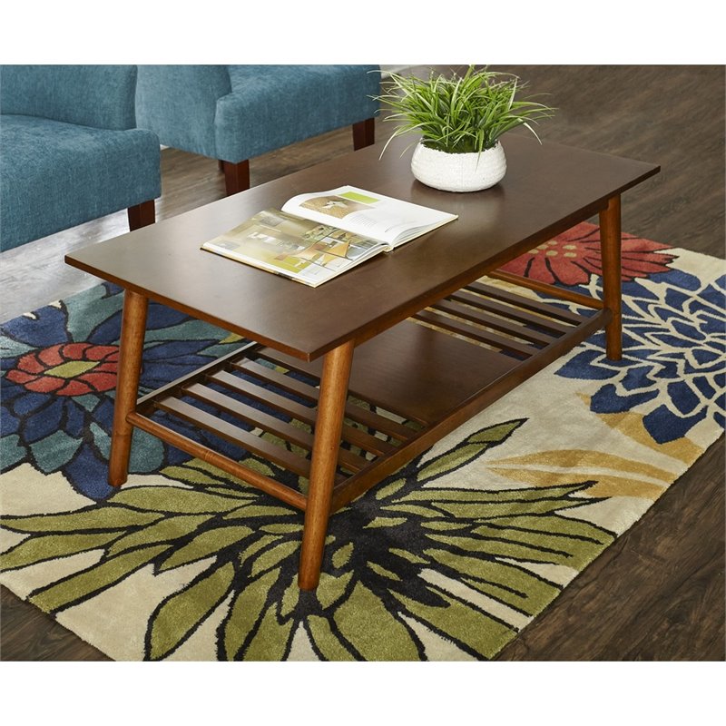 Riverbay Furniture Coffee Table in Warm Brown