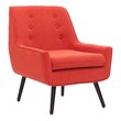 Riverbay Furniture 19'' Modern Fabric Upholstered Chair in Pimento Red Orange