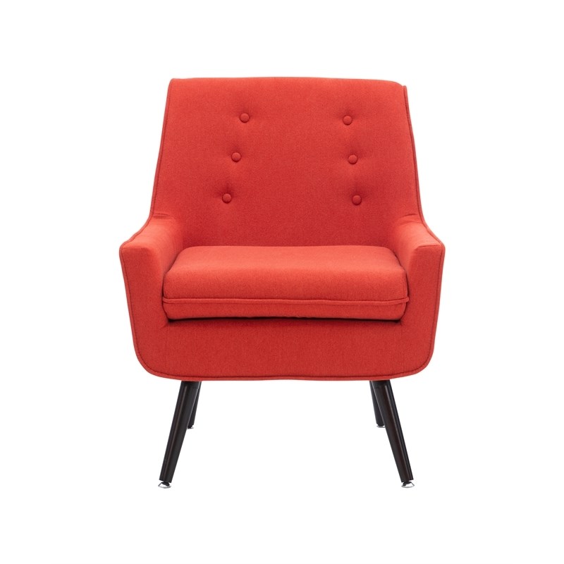 Riverbay Furniture 19'' Modern Fabric Upholstered Chair in Pimento Red Orange