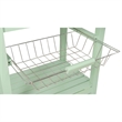 Riverbay Furniture Pine Wood Mint Green Kitchen Island Rectangular Granite Top Unassembled