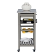 Riverbay Furniture Transitional Wood/Granite Top Kitchen Island in Gray