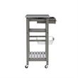 Riverbay Furniture Transitional Wood/Granite Top Kitchen Island in Gray