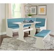 Riverbay Furniture Pine Wood Blue Dining Set Rectangular Perfect for Small Spaces 66.25