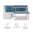 Riverbay Furniture Pine Wood Blue Dining Set Rectangular Perfect for Small Spaces 66.25