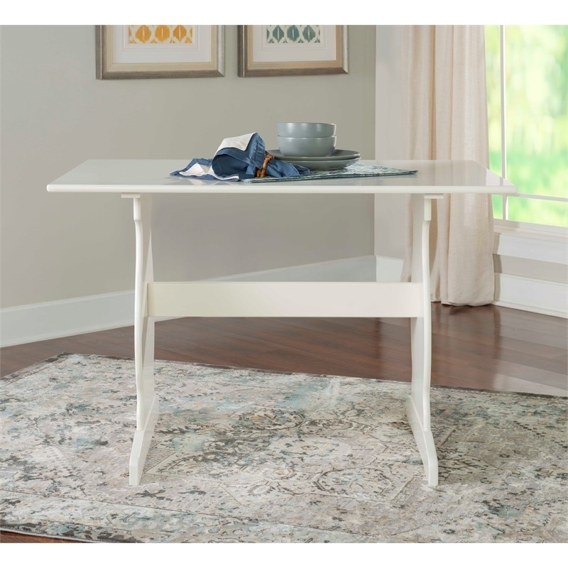 Riverbay Furniture Pine Wood Blue Dining Set Rectangular Perfect for Small Spaces 66.25