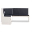 Riverbay Furniture Pine Wood Charcoal Gray Breakfast Nook Dining Set Rectangular Space-Saving 66.25