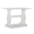 Riverbay Furniture Pine Wood Charcoal Gray Breakfast Nook Dining Set Rectangular Space-Saving 66.25