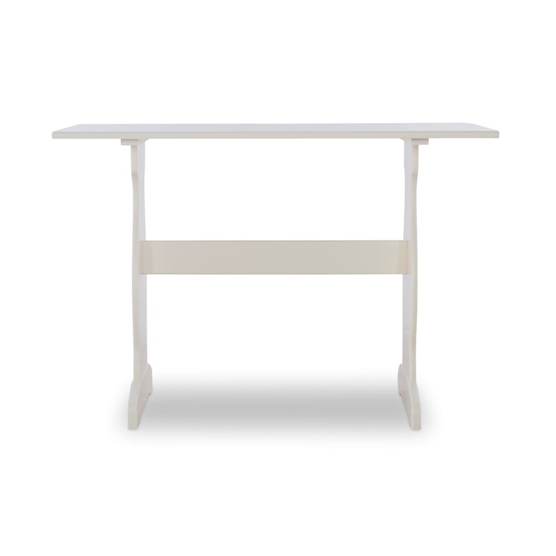 Riverbay Furniture Pine Wood Charcoal Gray Breakfast Nook Dining Set Rectangular Space-Saving 66.25