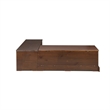 Riverbay Furniture Wood Backless Corner Table Booth & Bench Dining Set in Brown