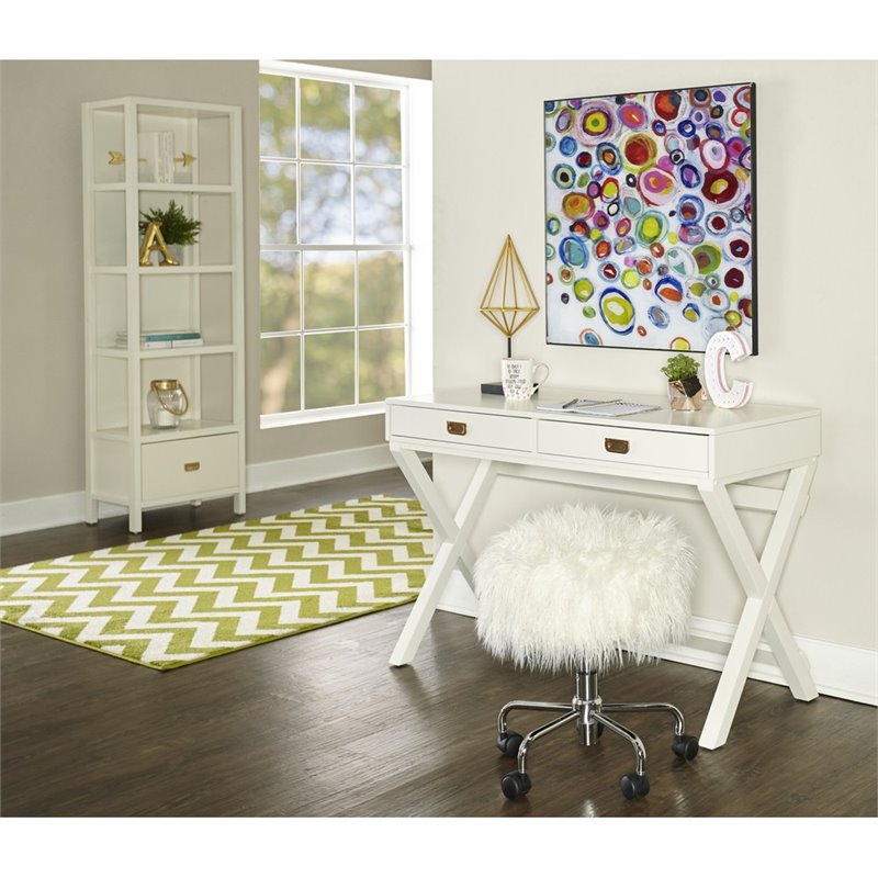 Riverbay Furniture White Writing Desk Rectangular
