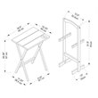 Riverbay Furniture Transitional Wood 5 Piece Compass Tray Table Set in Gray