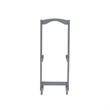 Riverbay Furniture Transitional Wood 5 Piece Compass Tray Table Set in Gray