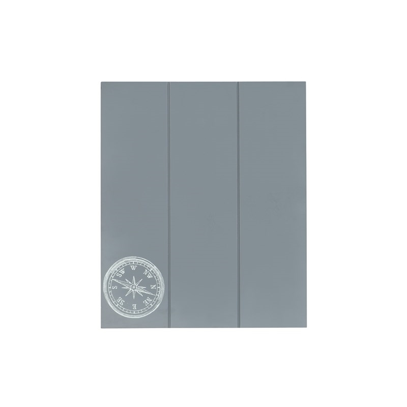 Riverbay Furniture Transitional Wood 5 Piece Compass Tray Table Set in Gray