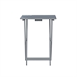 Riverbay Furniture Transitional Wood 5 Piece Compass Tray Table Set in Gray