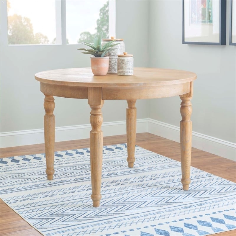 Riverbay Furniture Wood Natural Brown Dining Table Round 42