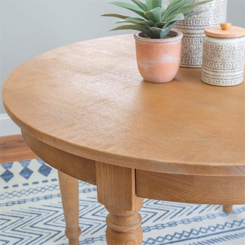 Riverbay Furniture Wood Natural Brown Dining Table Round 42