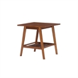 Riverbay Furniture Mid-Century Wood End Table in Warm Walnut Stained