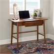 Riverbay Furniture Rubberwood Warm Walnut Desk Rectangular Mid Century 42
