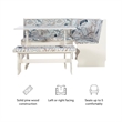 Riverbay Furniture Pine Wood White Dining Set Rectangular Perfect for Small Spaces 66.25