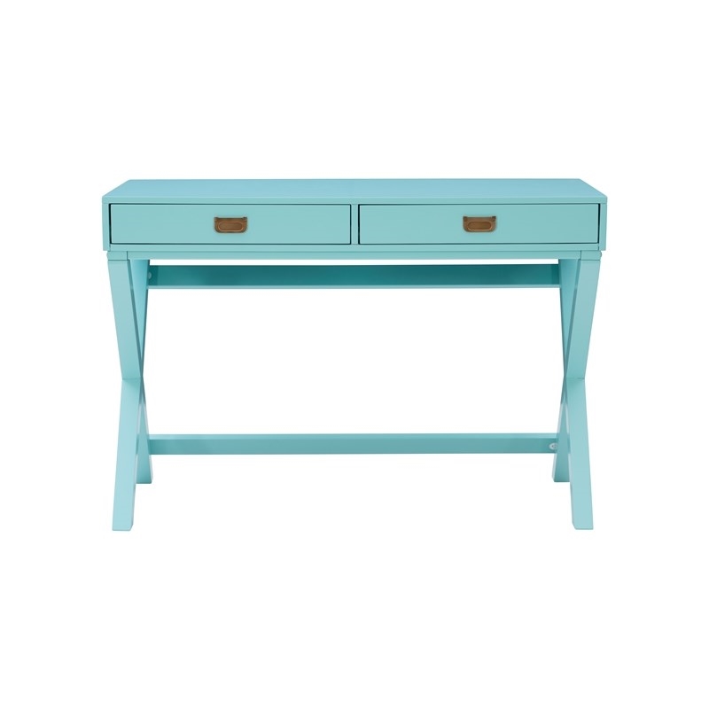 Riverbay Furniture Pine MDF Blue Writing Desk Rectangular 44