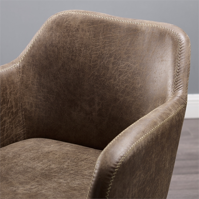 Riverbay Furniture Fabric Brown Office Chair Adjustable 30
