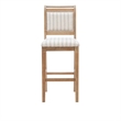 Riverbay Furniture 30'' Transitional Wood/Fabric Bar Stool in Brown