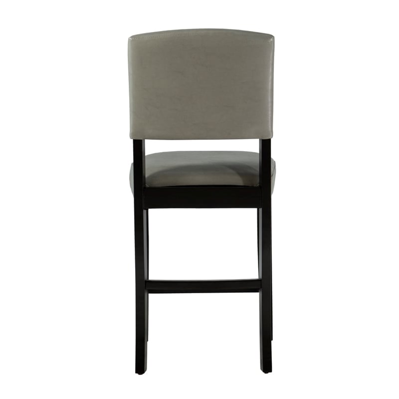 Riverbay Furniture Faux Leather Dove Gray Counter Stool Rectangular Foam Padded 24.17