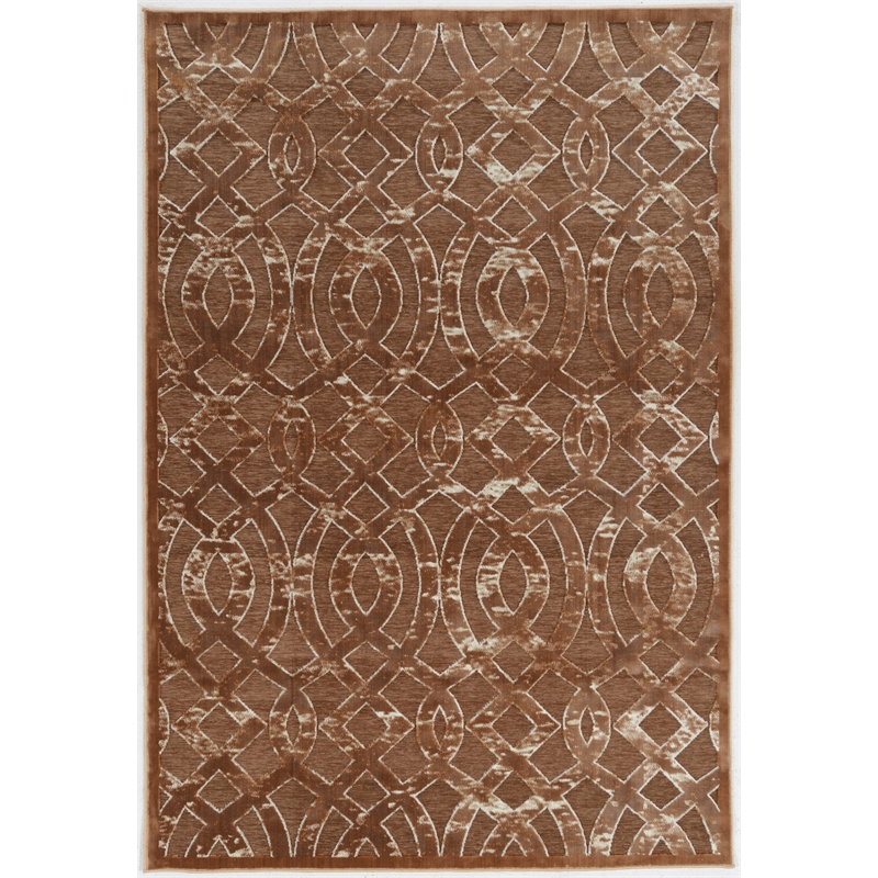 Riverbay Furniture 5' x 8' Area Rug in Brown and Beige