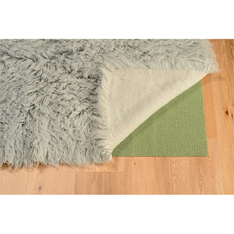 Riverbay Furniture 5' x 8' Flokati Rug in Light Gray