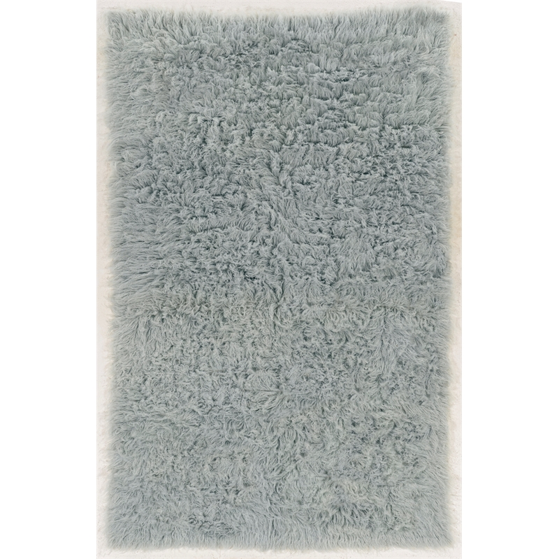 Riverbay Furniture 5' x 8' Flokati Rug in Light Gray