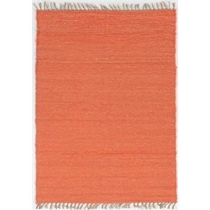Riverbay Furniture 1'10&quot x 2'10&quot Hand Woven Wool Accent Rug in Coral