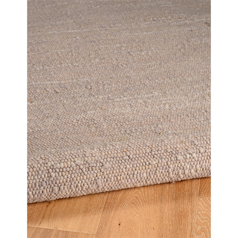 Riverbay Furniture 8' x 10' Hand Woven Wool Area Rug in Lilac