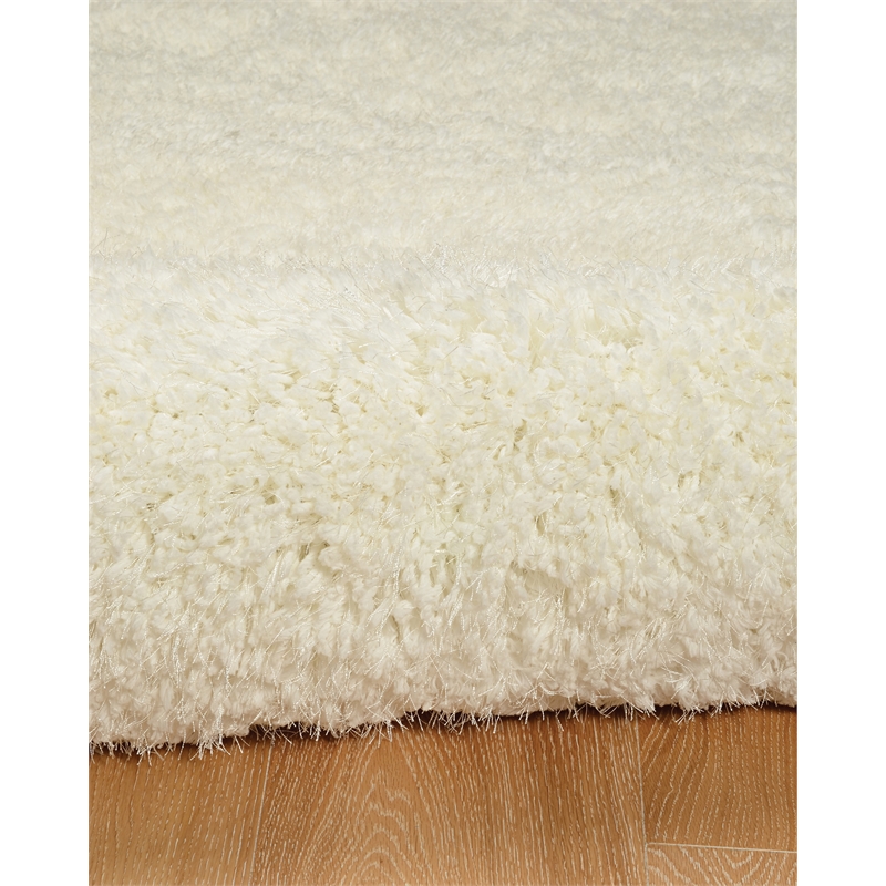 Riverbay Furniture 8' x 10' Shag Area Rug in White