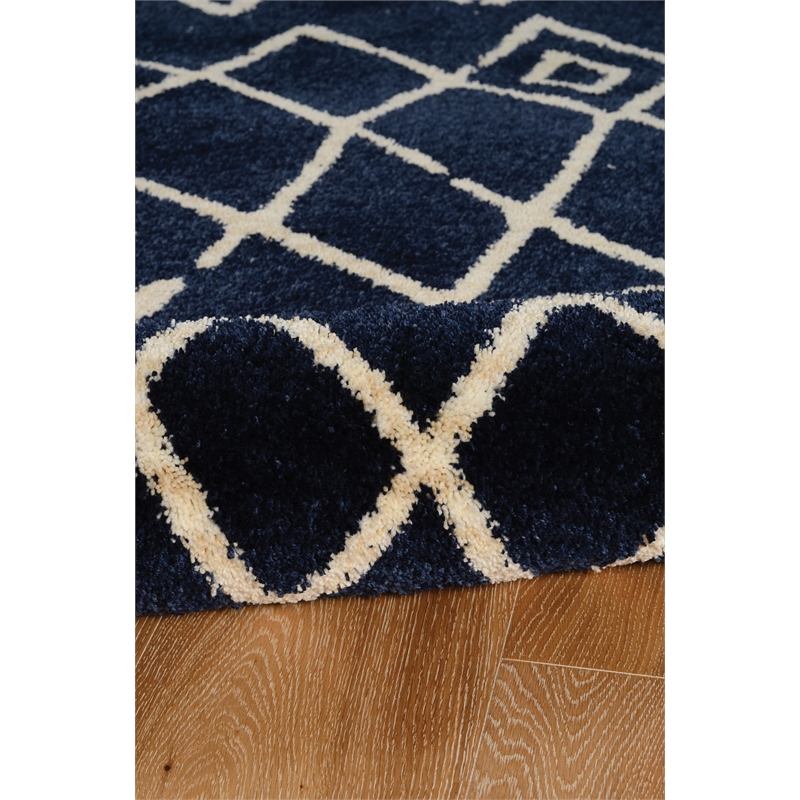 Riverbay Furniture 8' x 10' Area Rug in Blue and Ivory