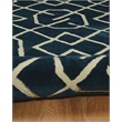 Riverbay Furniture 5' x 7' Hand Tufted Intent Rug in Navy and Ivory