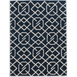 Riverbay Furniture 5' x 7' Hand Tufted Intent Rug in Navy and Ivory